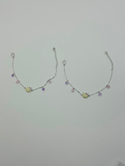Yellow Kitty Baby Anklet