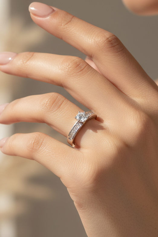 Princess Solitaire Ring