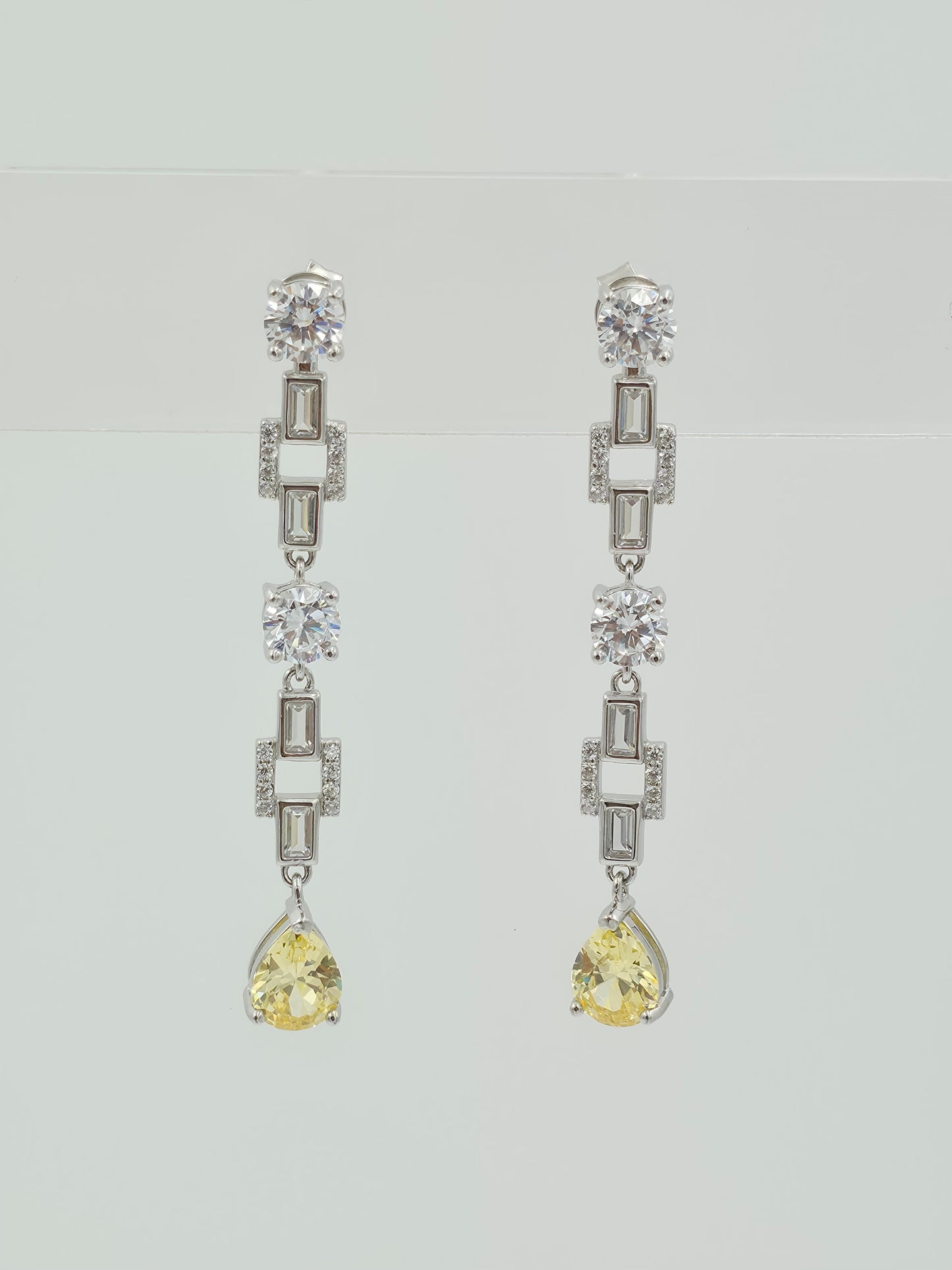 Yellow Drop Long Earring