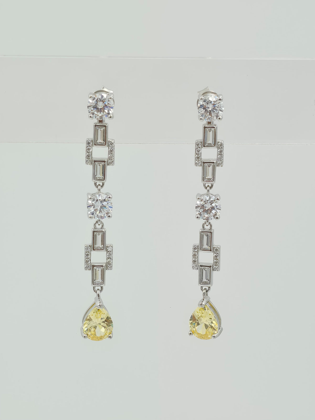 Yellow Drop Long Earring