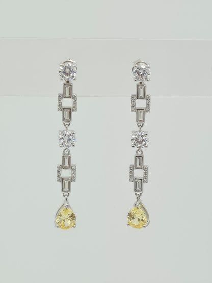 Yellow Drop Long Earring