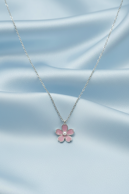 Pink Flower Chain Set