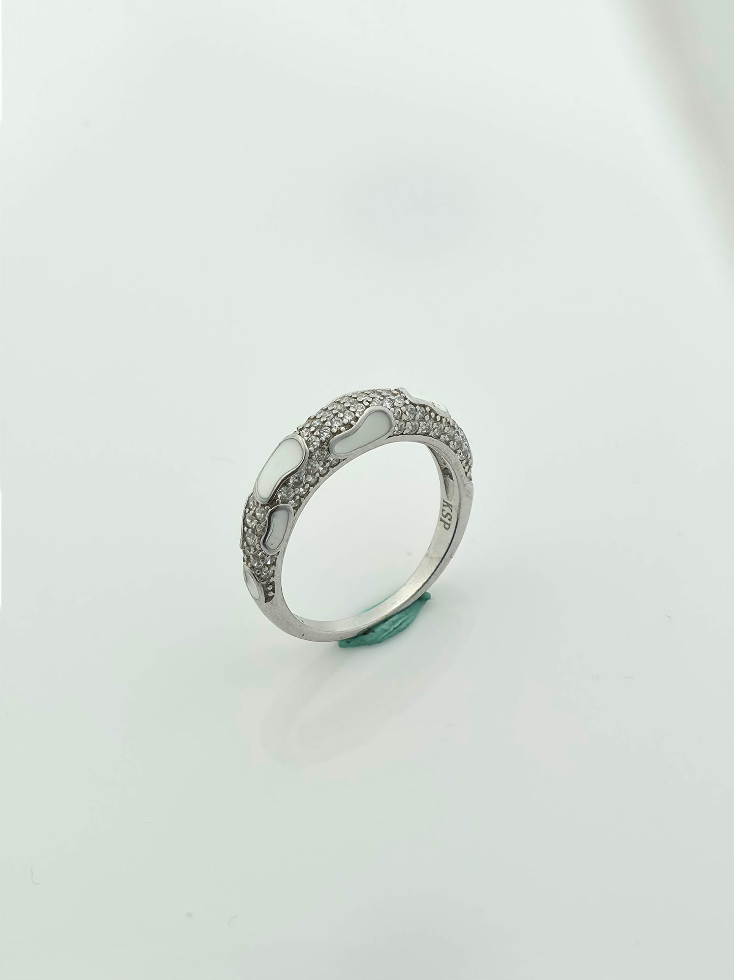 White Enamel Ring