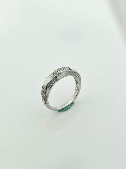 White Enamel Ring