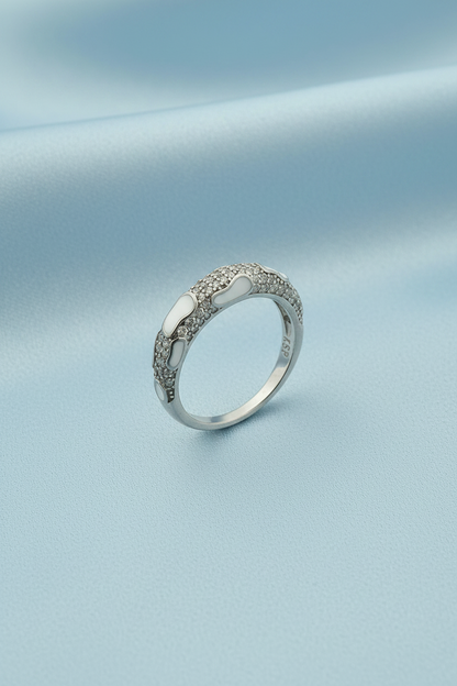 White Enamel Ring