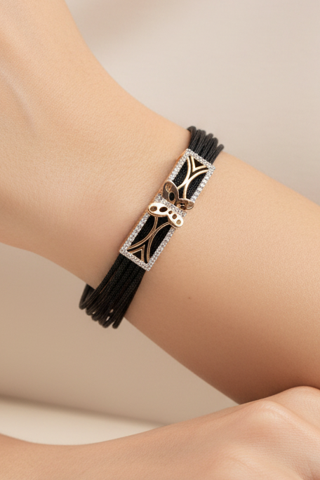 Rose Gold Butterfly Broach Bracelet