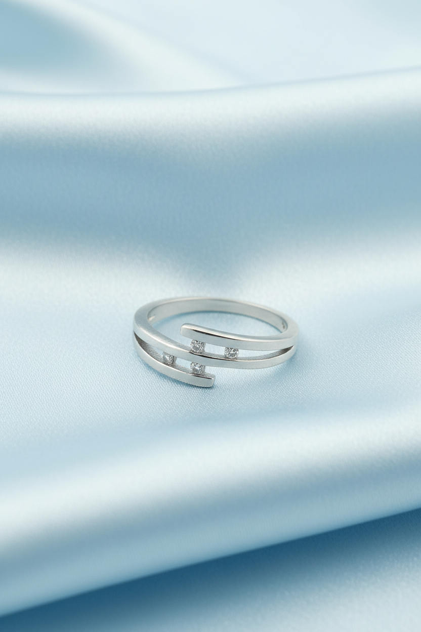 Stacked 3 Line Ring