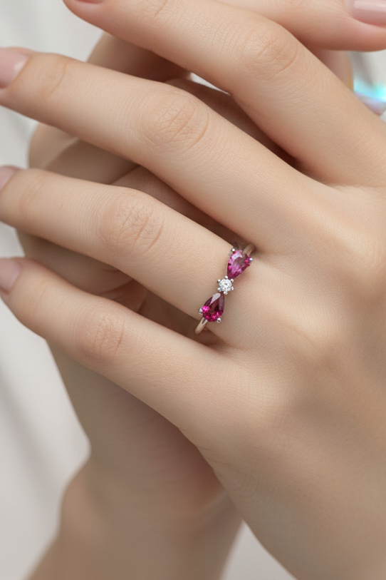Pink Bow Ring