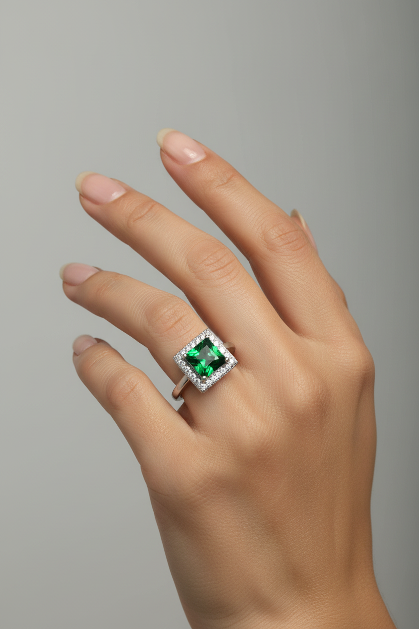 Green Stone Fancy Ring