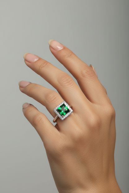 Green Stone Fancy Ring