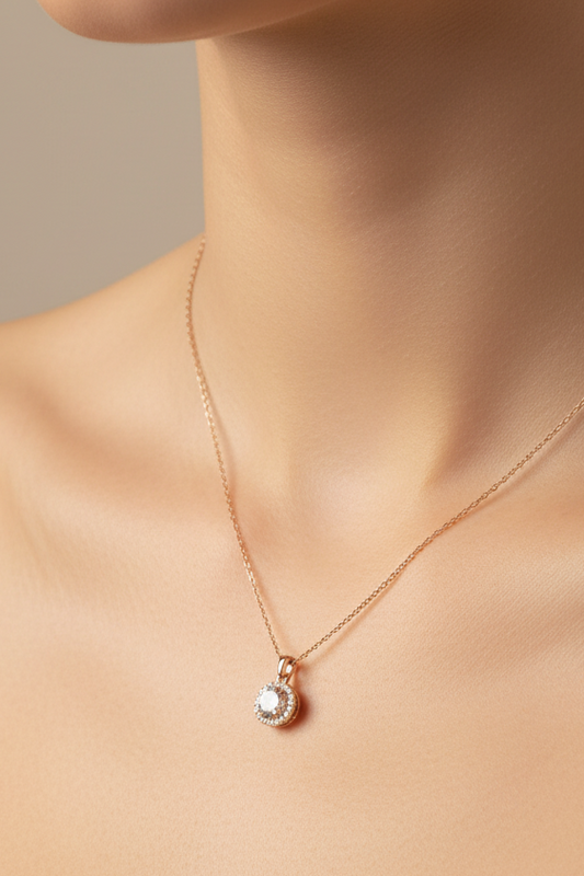 Solitaire Rose Chain Set