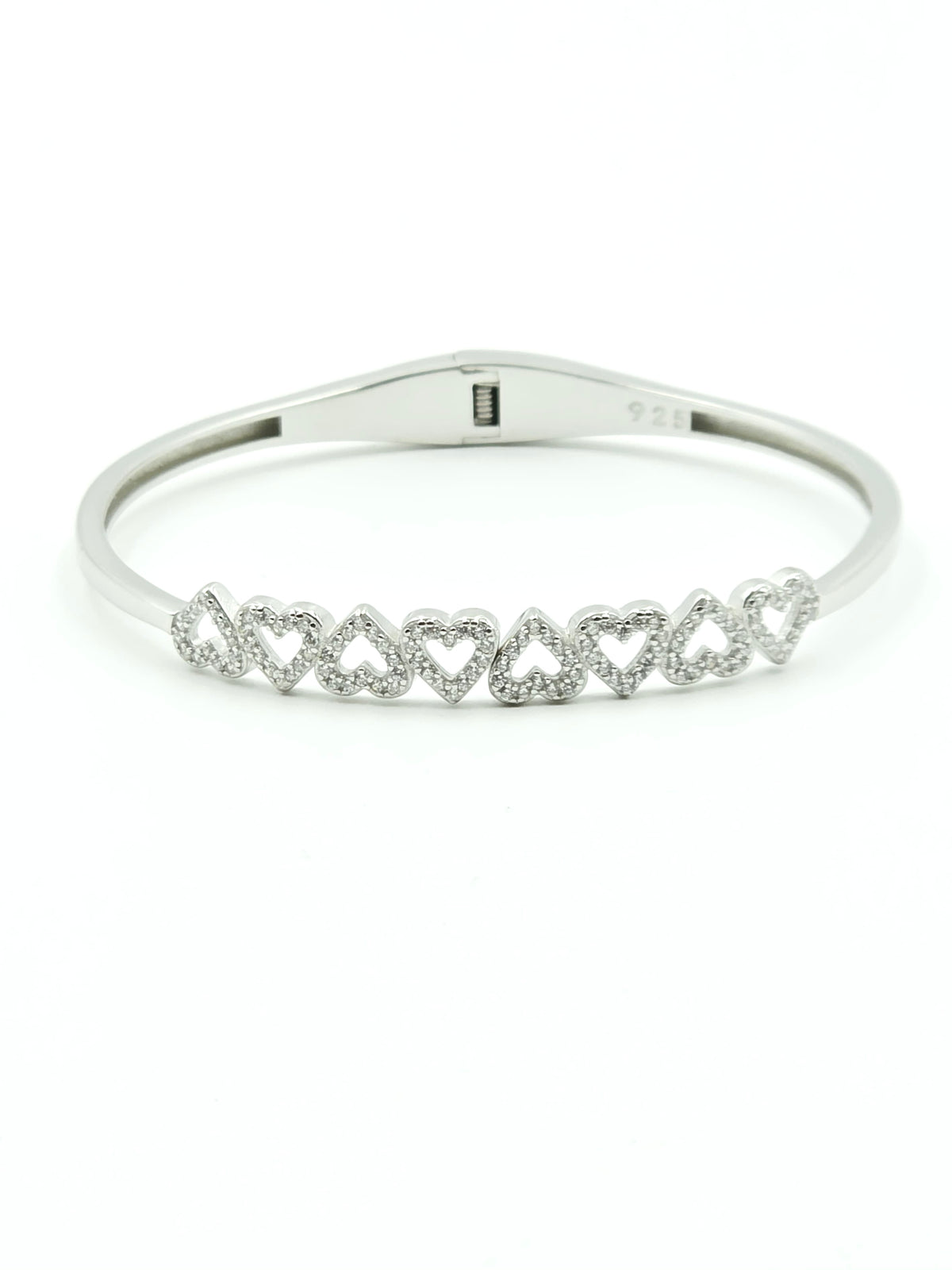 Openwork Hearts Pave Spring Bracelet