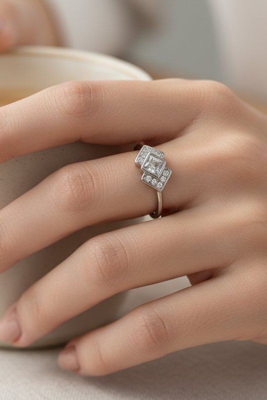 Geometric Square Ring