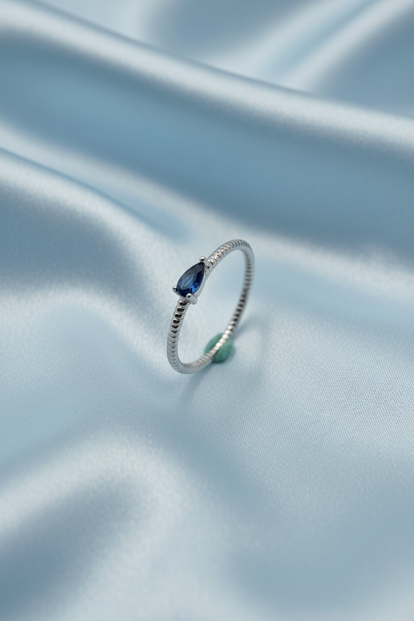 Marquise Blue Sapphire Ring