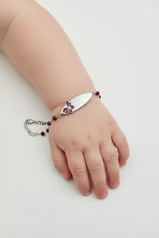 Pink Butterfly Baby Bracelet