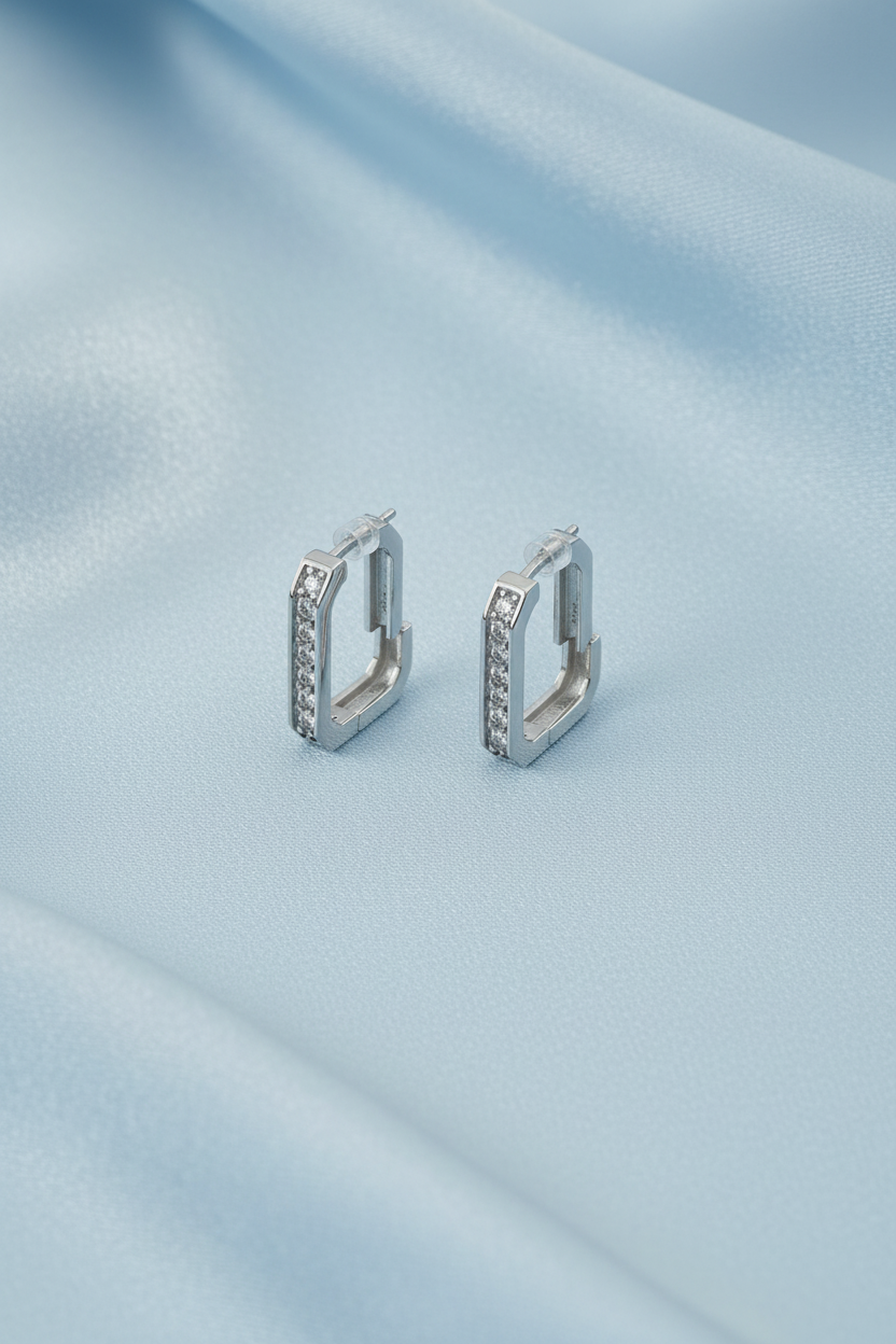 Diamond Square Bali Earring