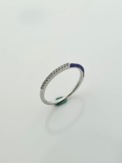 Purple Enamel Ring