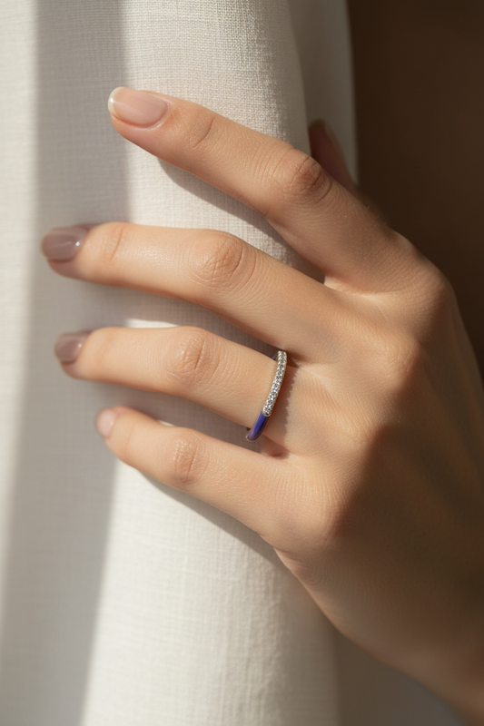 Purple Enamel Ring