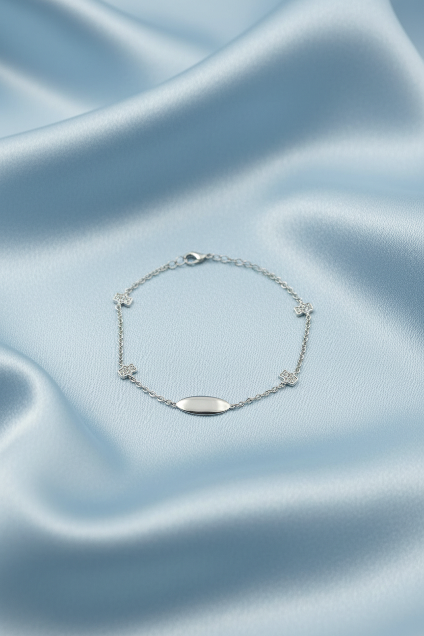 Silver Bean Bracelet