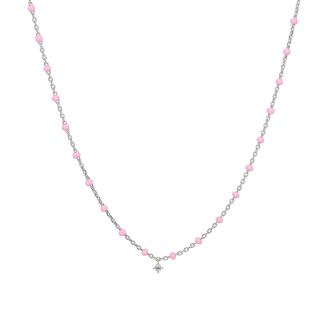 Enamel Chain Pink C672