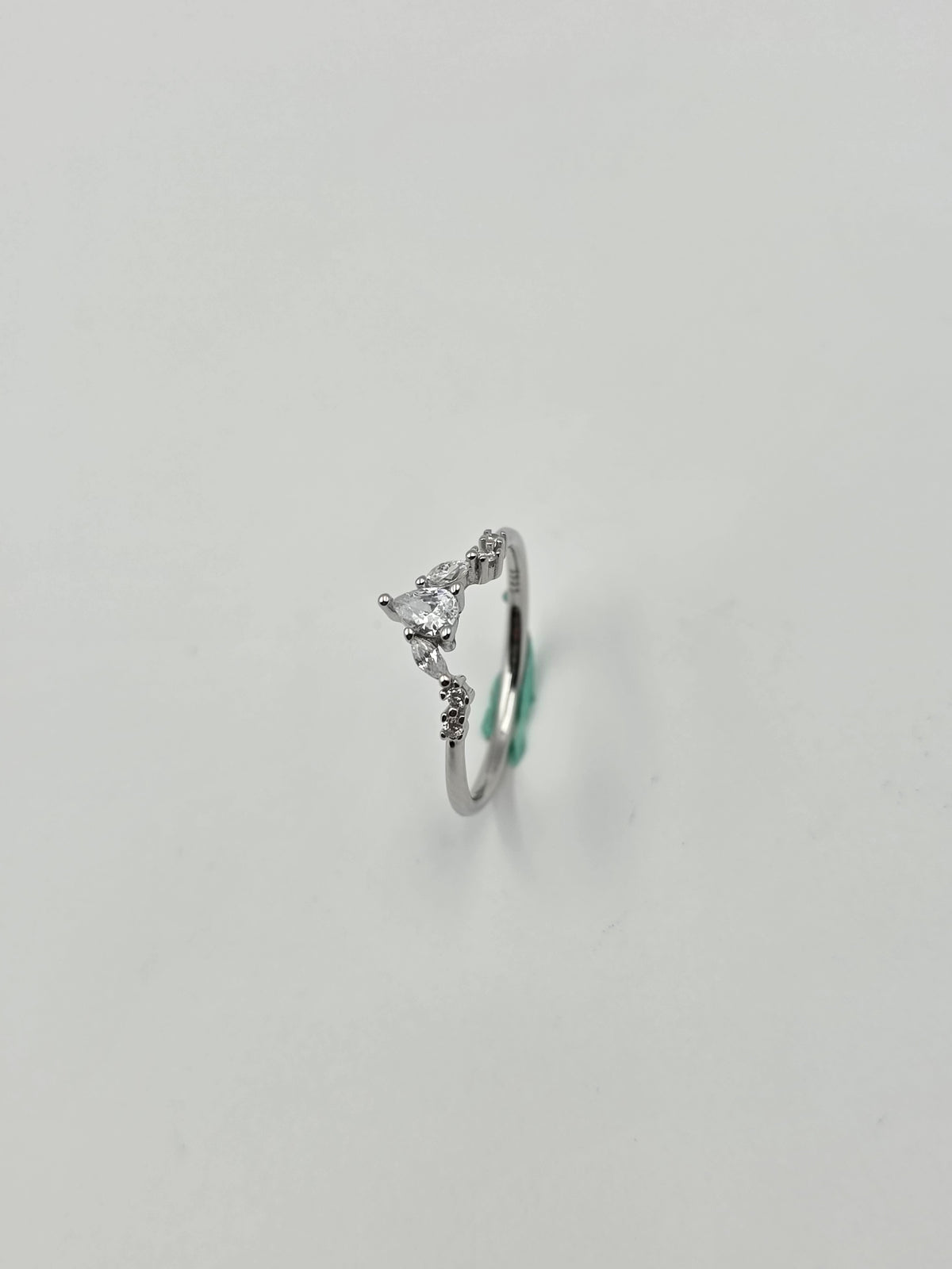 Pear Cut Crown Ring