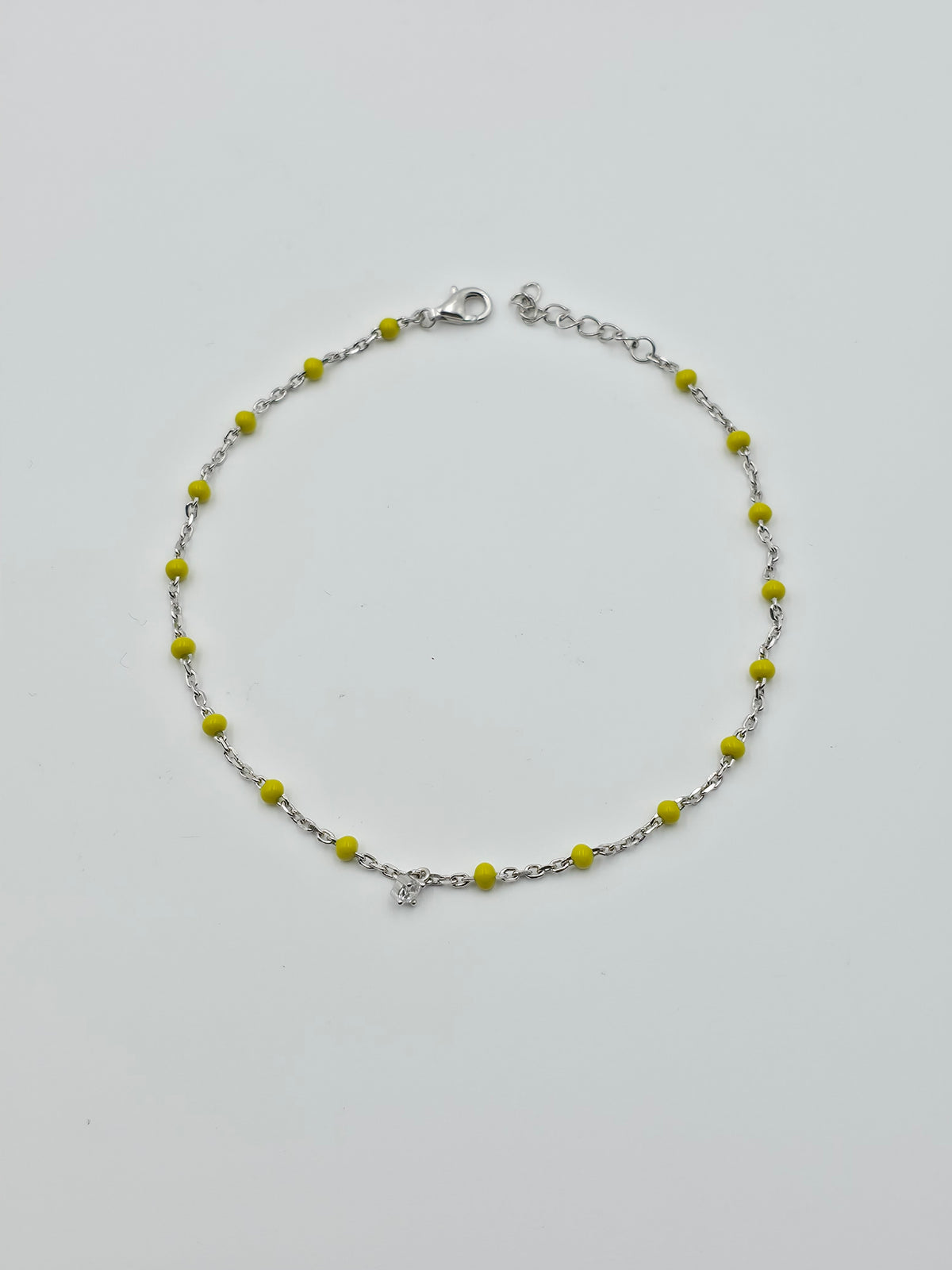 Yellow Enamel Anklet