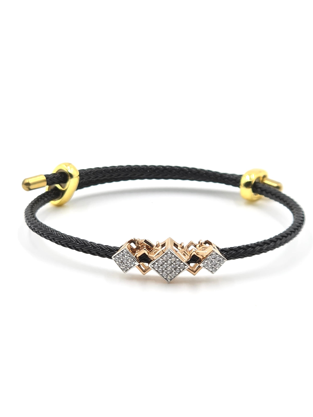 Geometric Trinity Braided Bracelet