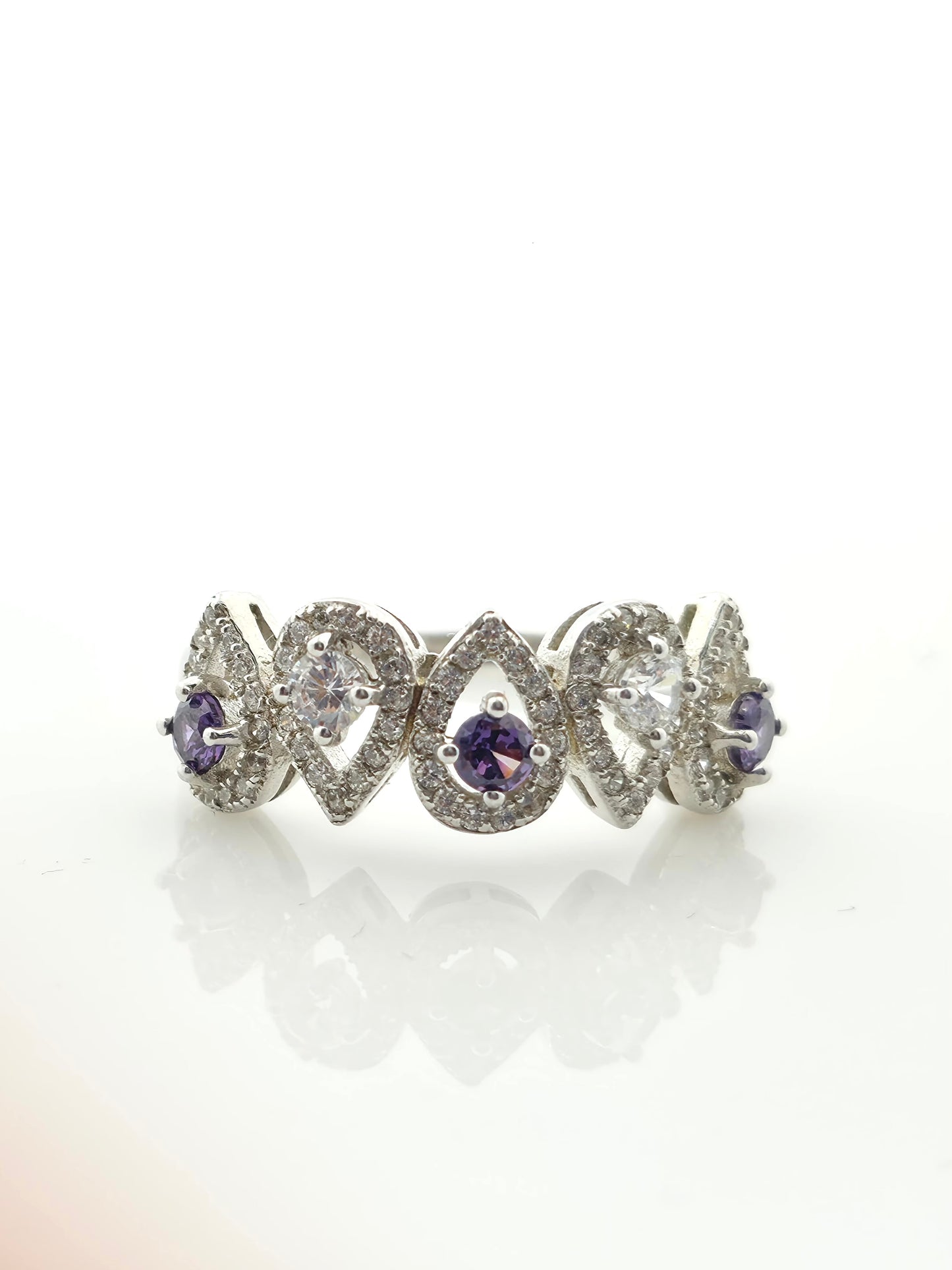 Pear Shape Purple Ring