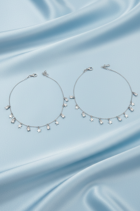 Star Baguette Anklets