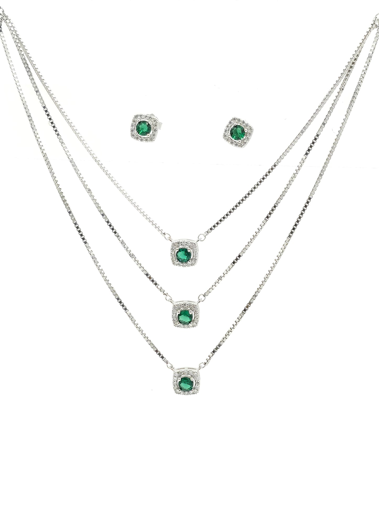 Green Drop Pendant Set