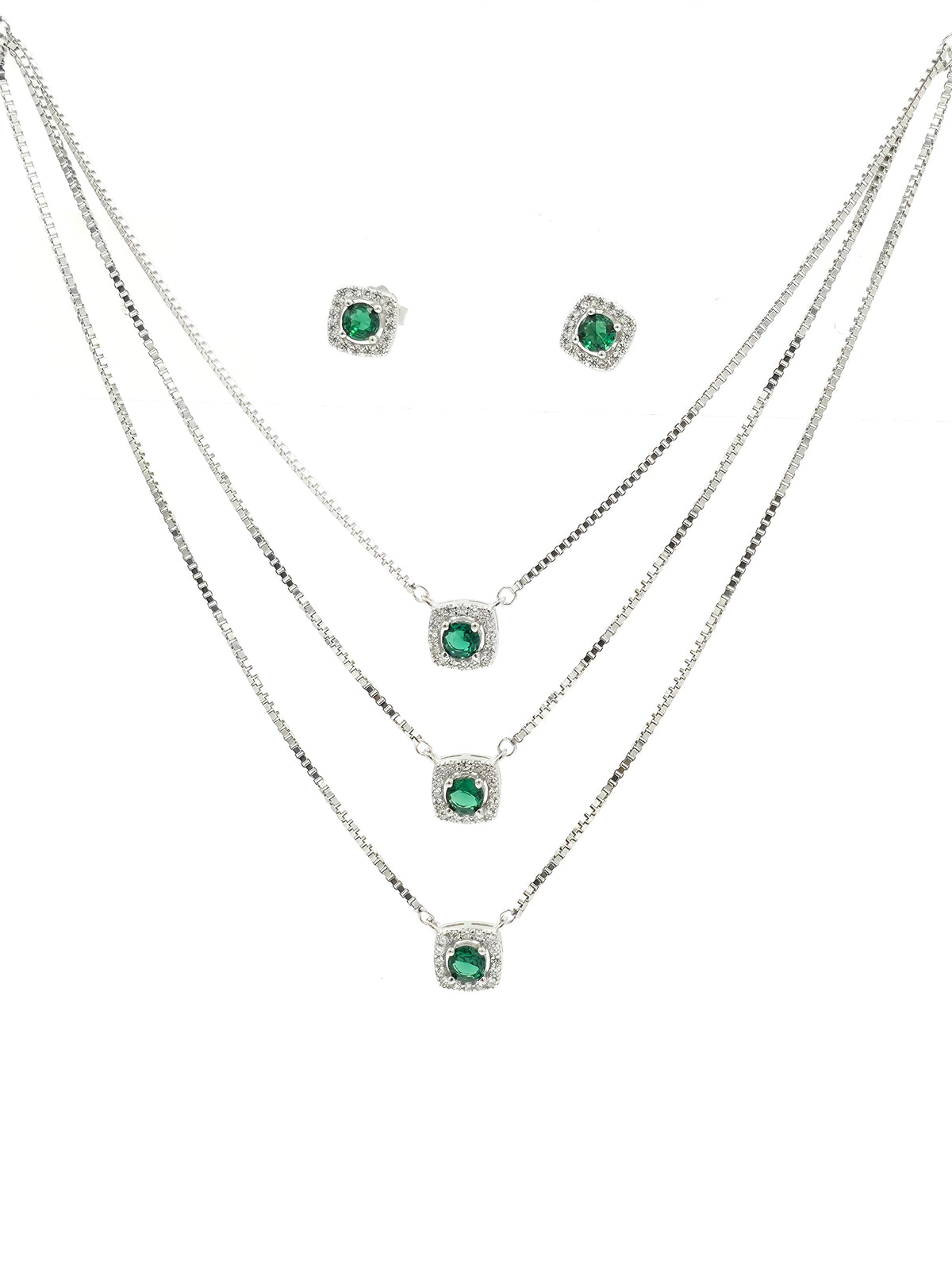 Green Drop Pendant Set