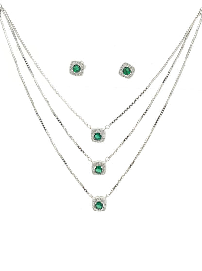 Green Drop Pendant Set