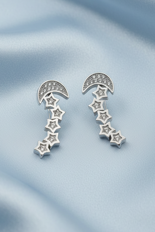 Star Moon Shaped Ear Cuffs