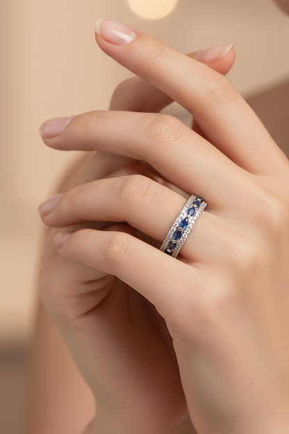 Blue Stone Fancy Ring
