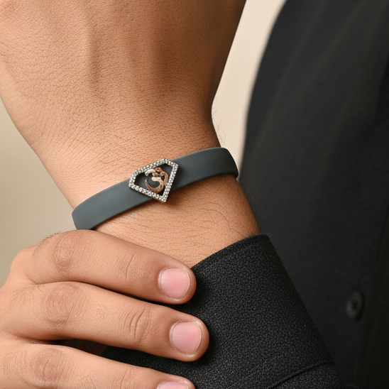 Om Diamond Shape Silicon Rakhi Belts