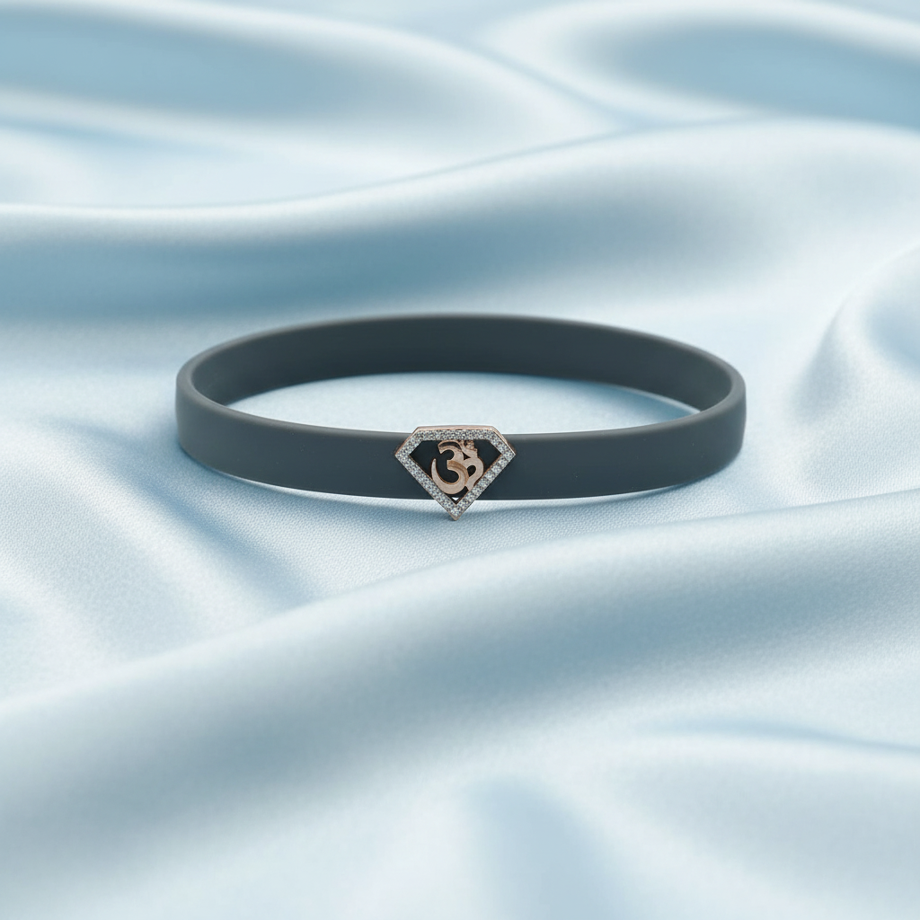 Om Diamond Shape Silicon Rakhi Belts