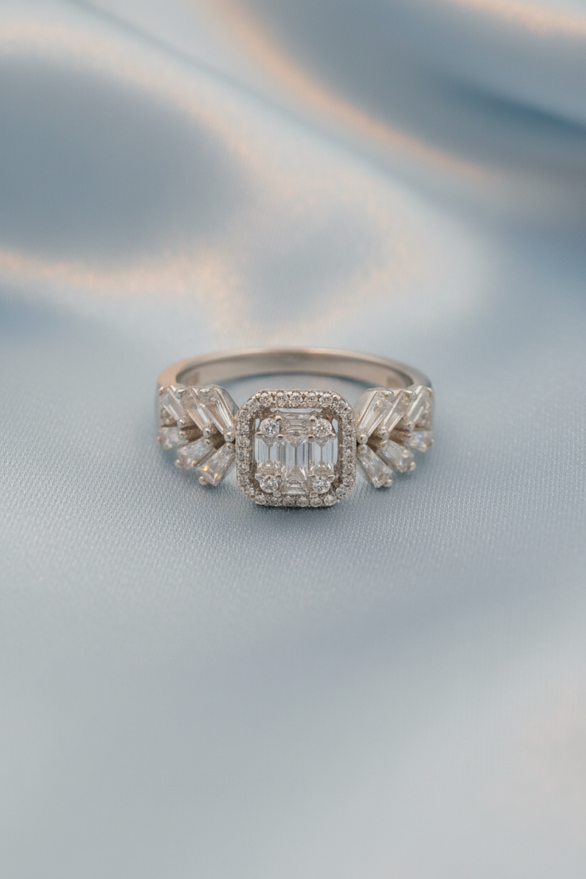 Emerald Cluster Ring