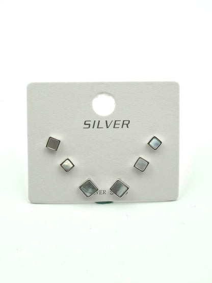Mop Square Earring Set