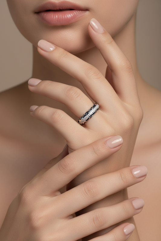 Blue Enamel Ring