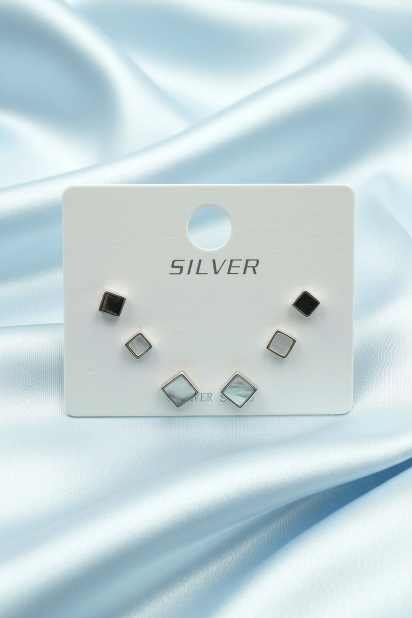 Mop Square Earring Set