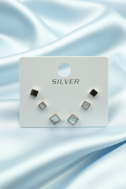 Mop Square Earring Set