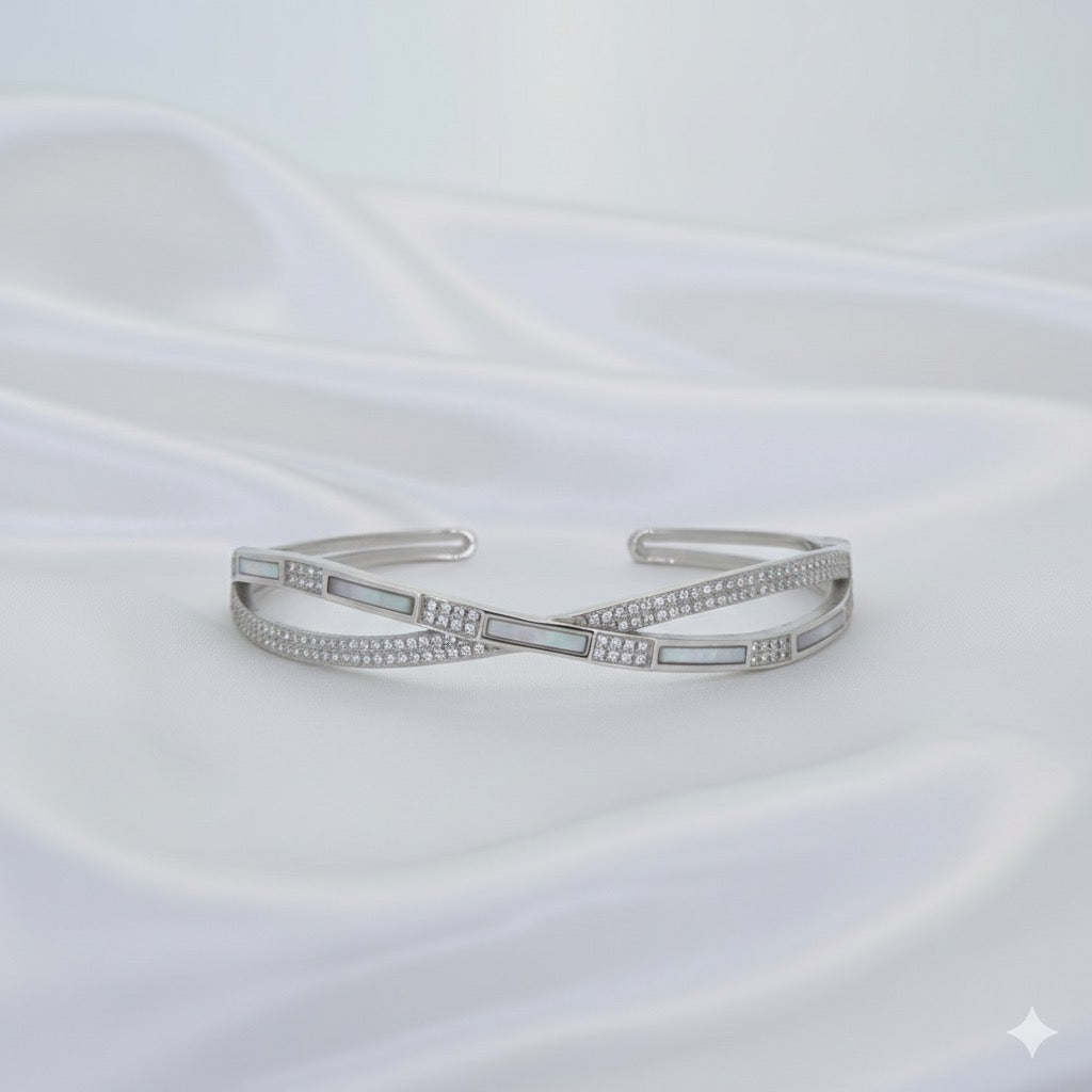MOP Diamond Studded Bracelet ( KWR004 )