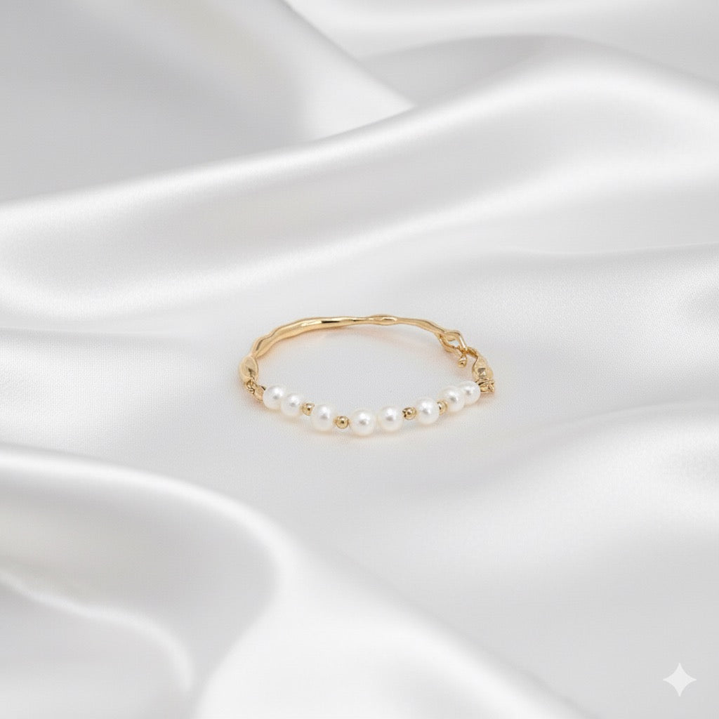 Pearl Rose Gold Platted Bracelet ( KW1147 )