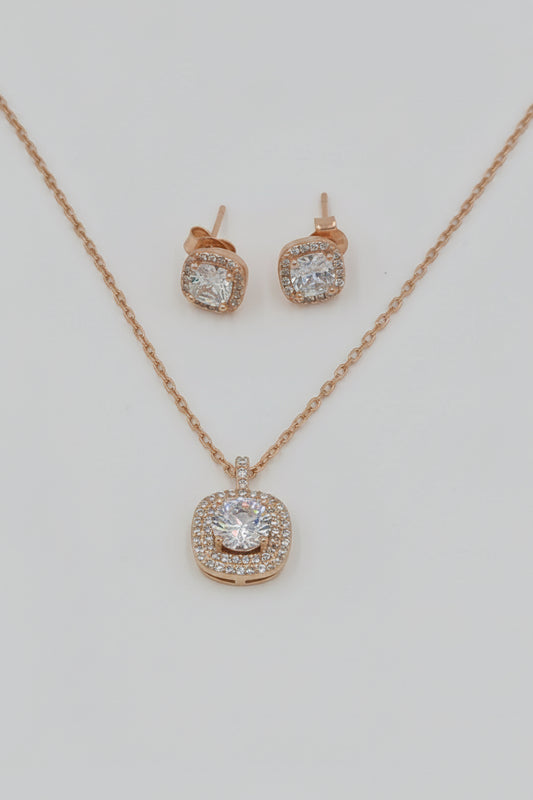 Cushion-Cut Halo Elegance Set