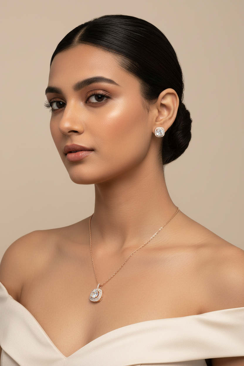 Cushion-Cut Halo Elegance Set