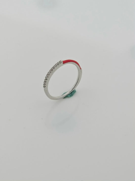Red Enamel Ring