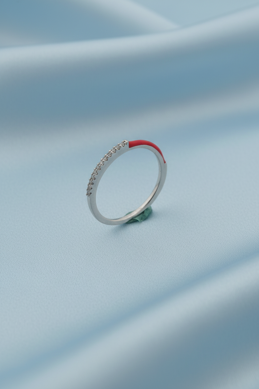 Red Enamel Ring