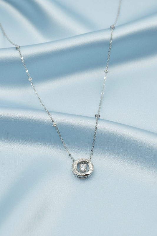 Designer Round Solitaire Chain Set