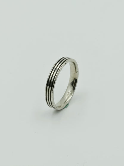 Black Stripes Band Ring