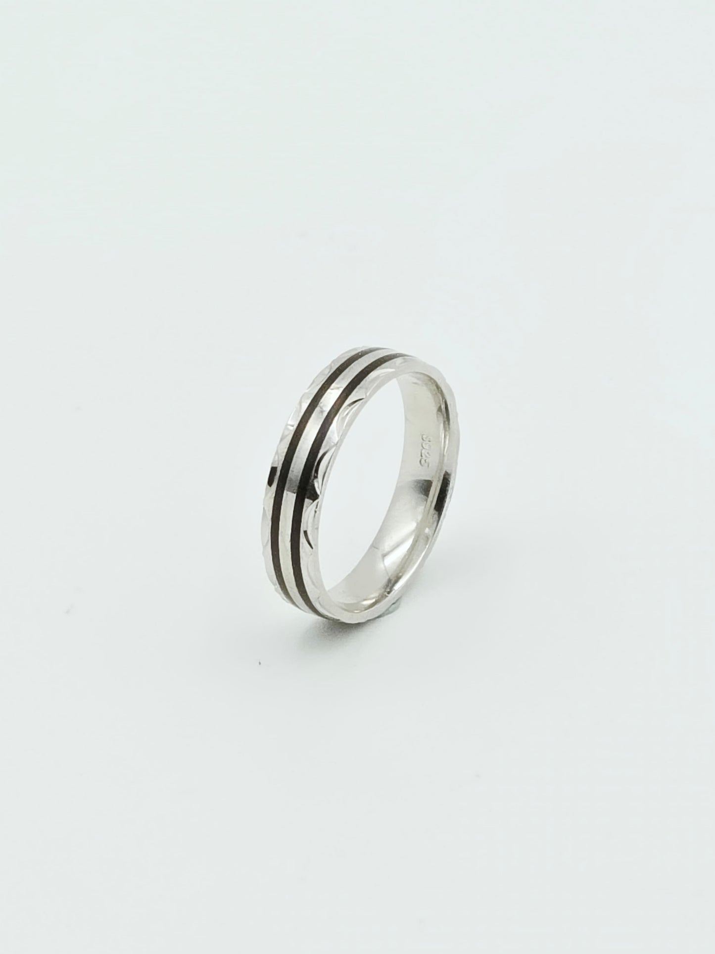 Black Stripes Band Ring